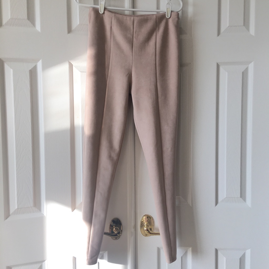 Skinny Microsuede Pants Pink Forever 21, New